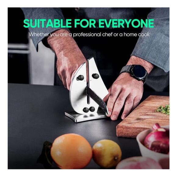 Grihot Stainless Steel Knife Sharpener – 3-Stage Sailboat Design QR-15pro - Picture 5 of 8